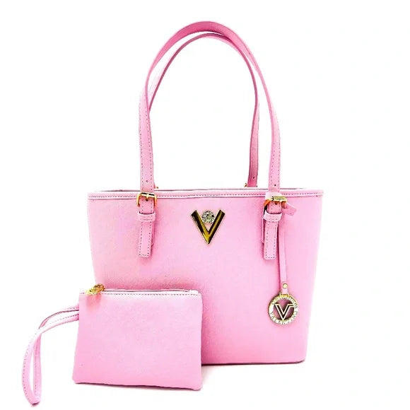 Valentino Orlandi Medium Tote Bag with Matching Wallet