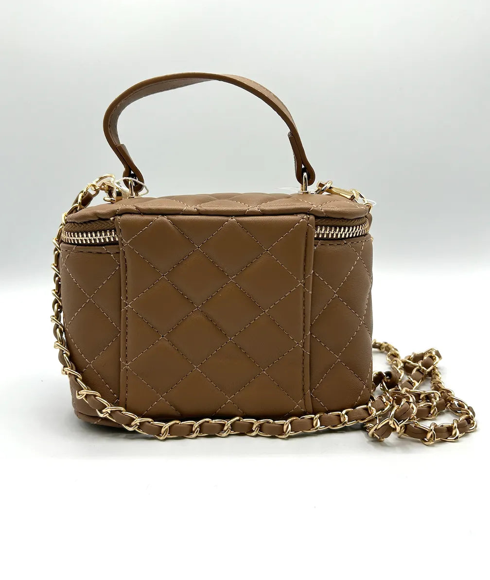 Valentino Orlandi Taupe Vanity Crossbody Bag