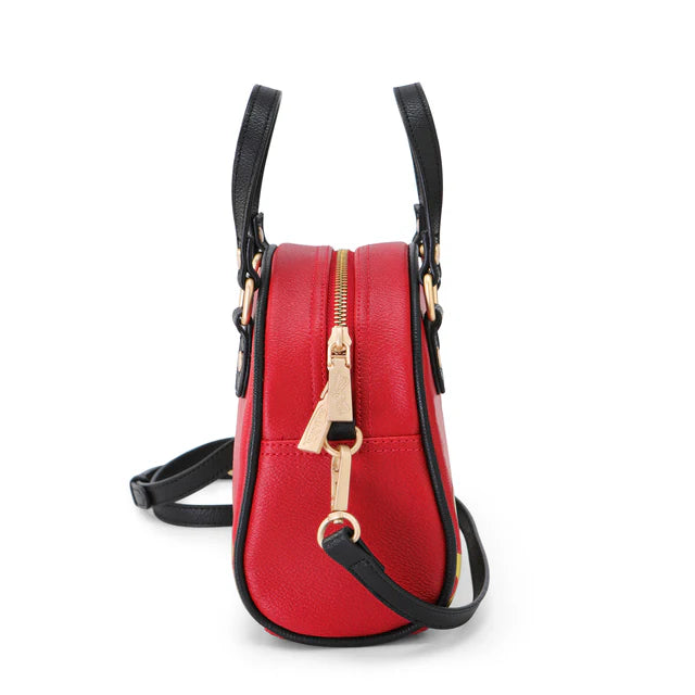 Von Dutch City of Angels Red/Gold with Black trim Small Bowling Bag