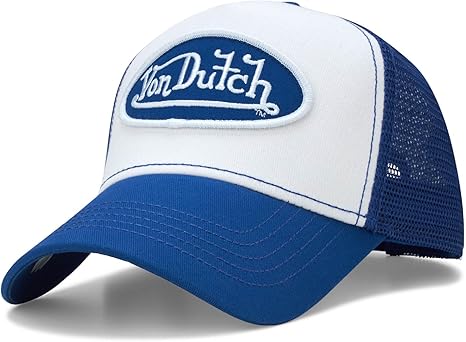 Von Dutch Unisex Trucker Hat Curved Bill Mesh Back Retro Classic Adjustable Snapback Baseball Cap for Men and Women-zoom-