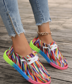 Women's Multi-Color Printed Fashion Sneakers