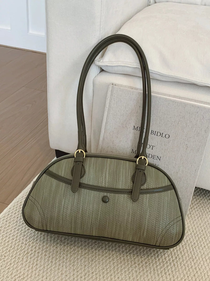 Vintage Buckle Shoulder Bag-zoom-