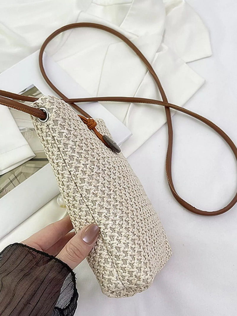 Straw Woven Crossbody Bag-zoom-