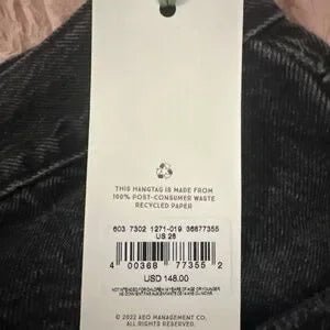 AE77 The High Rise Black jean shorts - Primrose Signature Boutique