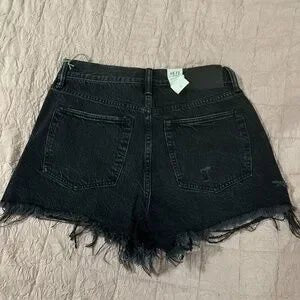 AE77 The High Rise Black jean shorts-zoom-