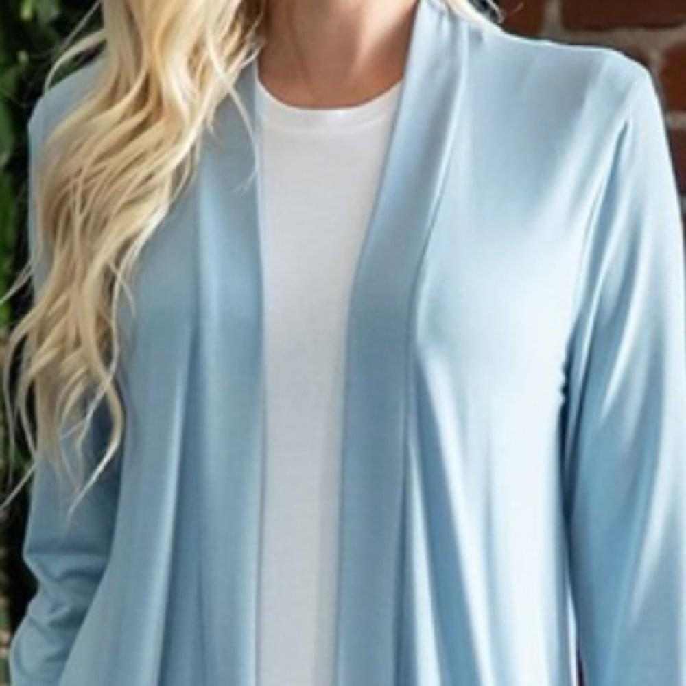 Ash Blue Cardigan - Primrose Signature Boutique