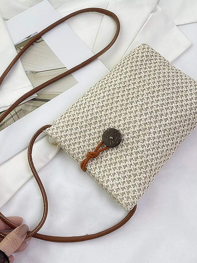 Straw Woven Crossbody Bag-zoom-