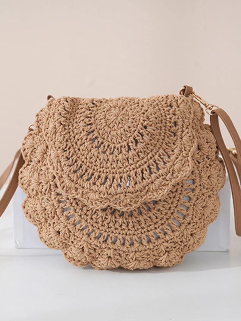 Boho Crochet Crossbody Bag-zoom-