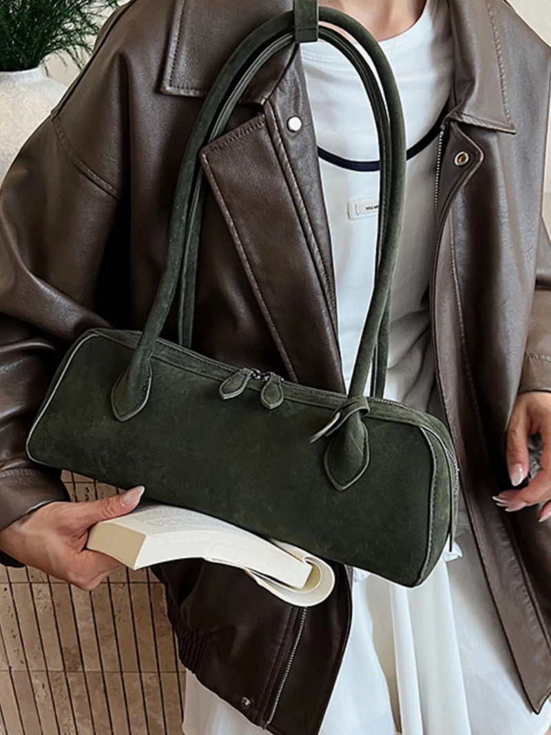 Solid Color Shoulder Bag-zoom-