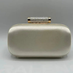 Badgley Mischka Kali Ivory Edwardian Crystal - Embellished Minaudière New Clutch - Primrose Signature Boutique