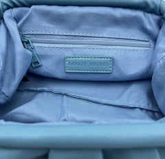 BADGLEY MISCHKA Vegan Ruched Convertible Clutch with removable chain - Primrose Signature Boutique