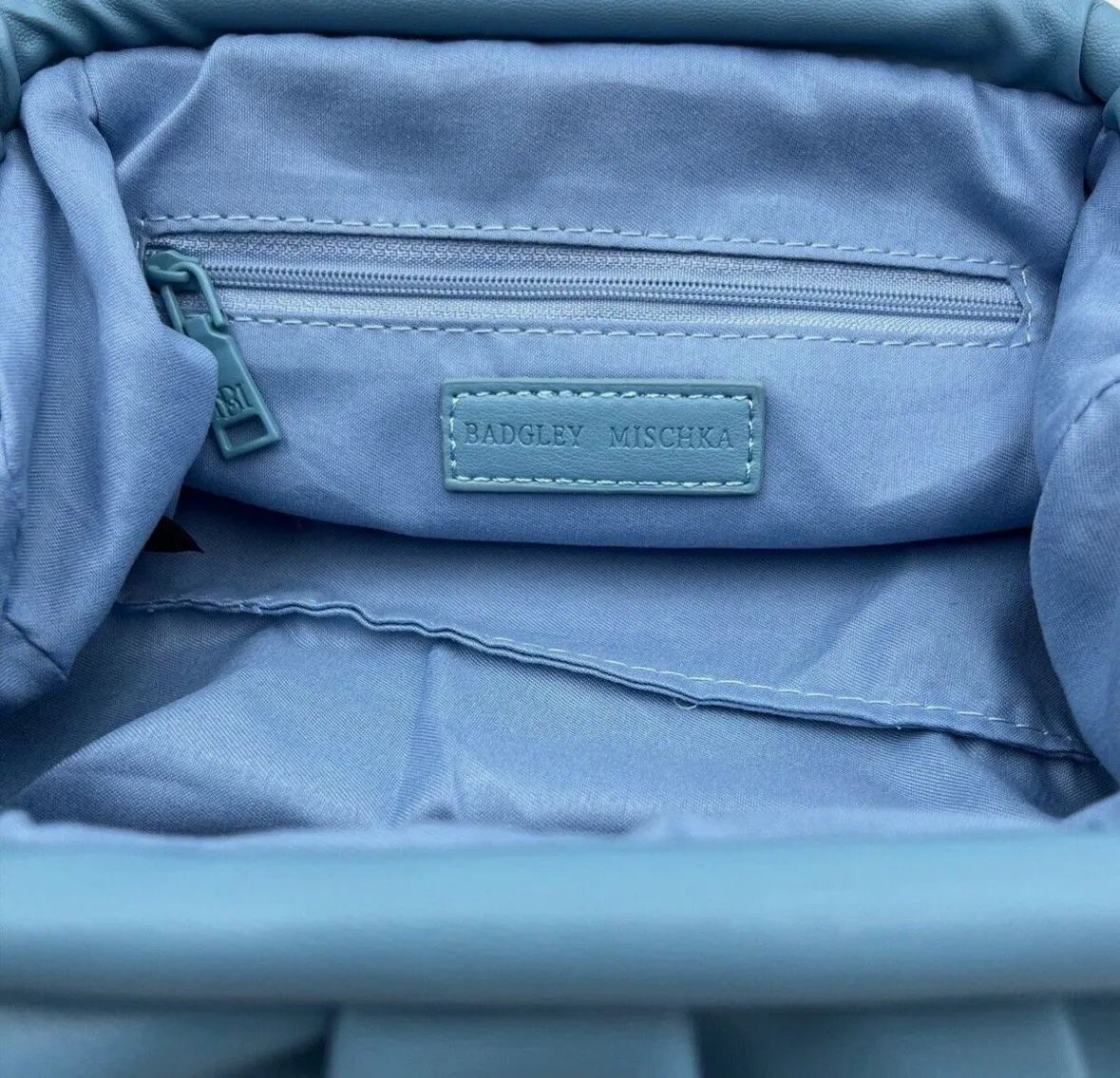 BADGLEY MISCHKA Vegan Ruched Convertible Clutch with removable chain - Primrose Signature Boutique