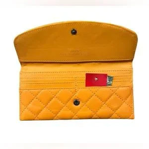 Badgley Mischka Yellow Quilted Wallet
