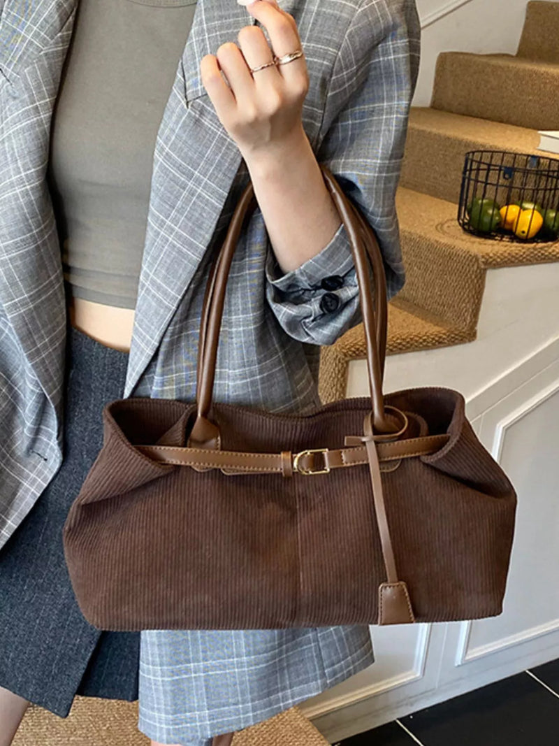 Buckle Decor Shoulder Bag-zoom-