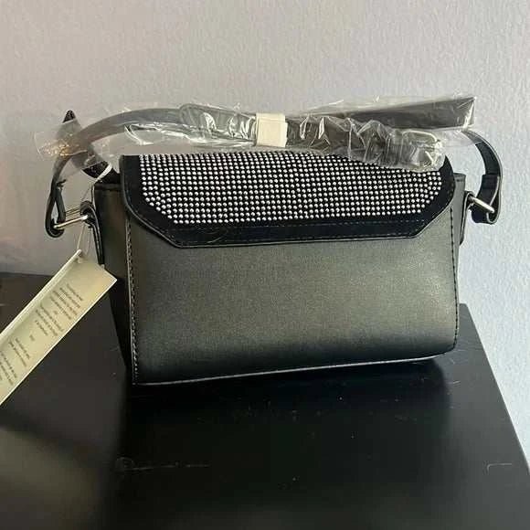 Black and Silver Rhinestone Studded Crossbody - Primrose Signature Boutique