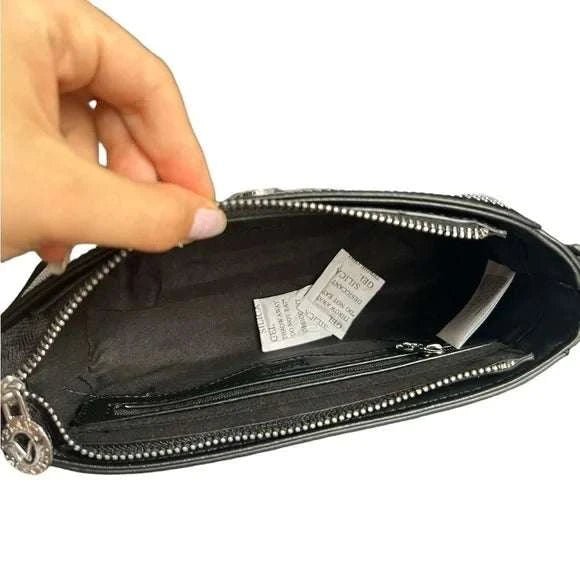 Black and Silver Rhinestone Studded Crossbody - Primrose Signature Boutique