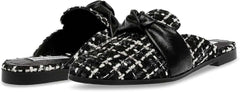Black & White leather Mules - Primrose Signature Boutique