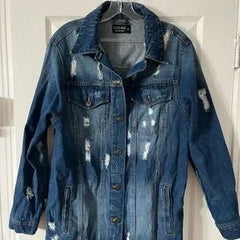 Blue Age Jeans USA Denim Distressed Jacket Blue Age - Primrose Signature Boutique