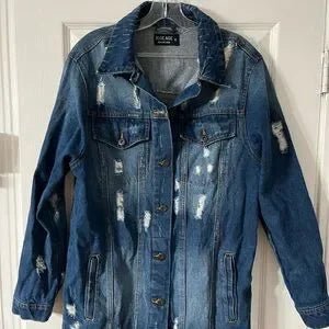 Blue Age Jeans USA Denim Distressed Jacket  Blue Age-zoom-