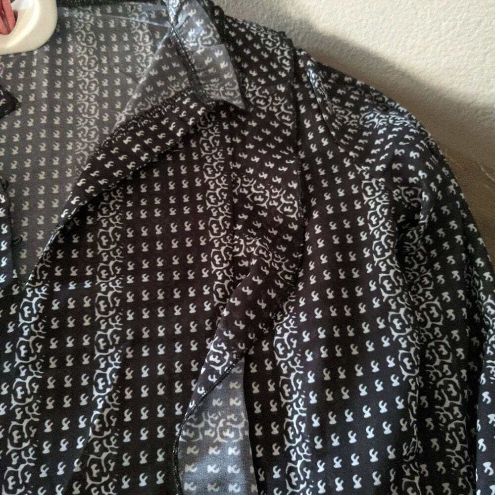 Boho Chic Black White Design Blouse - Primrose Signature Boutique