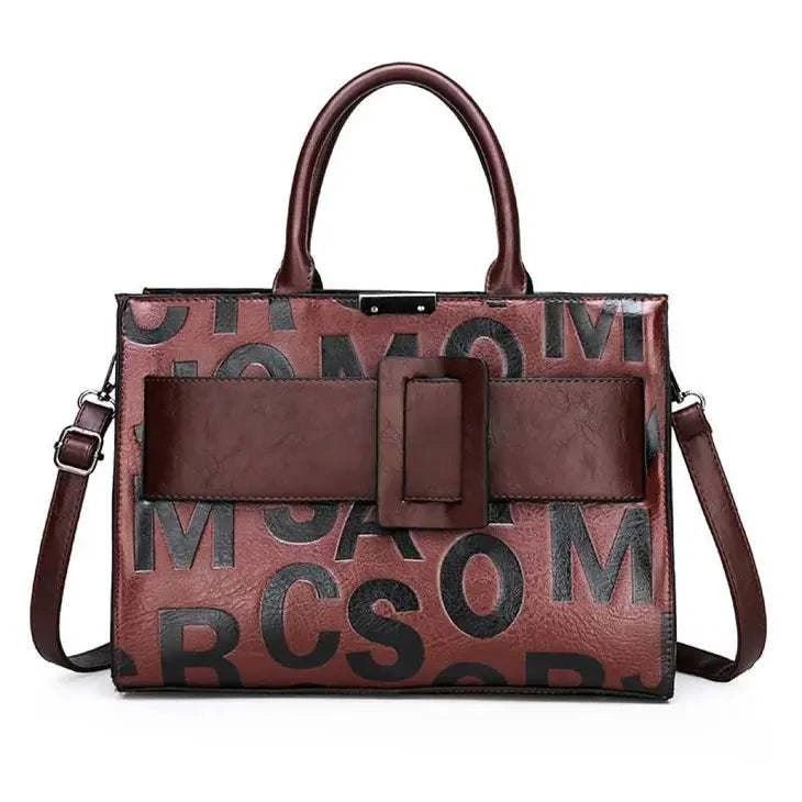 Boss Lady Satchel Crossbody PU Leather Handbag-zoom-