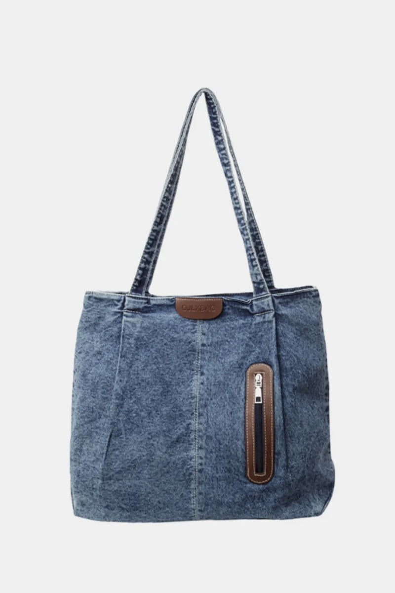Medium Denim Tote Bag-zoom-