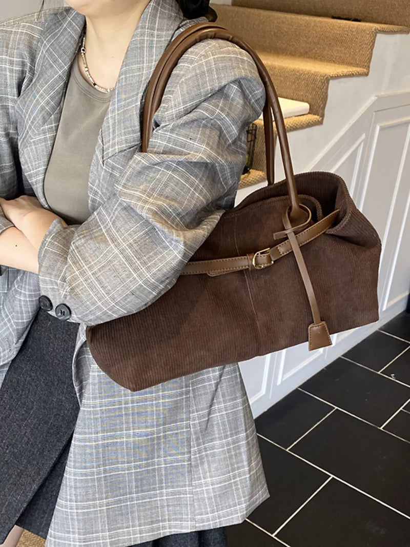 Buckle Decor Shoulder Bag-zoom-