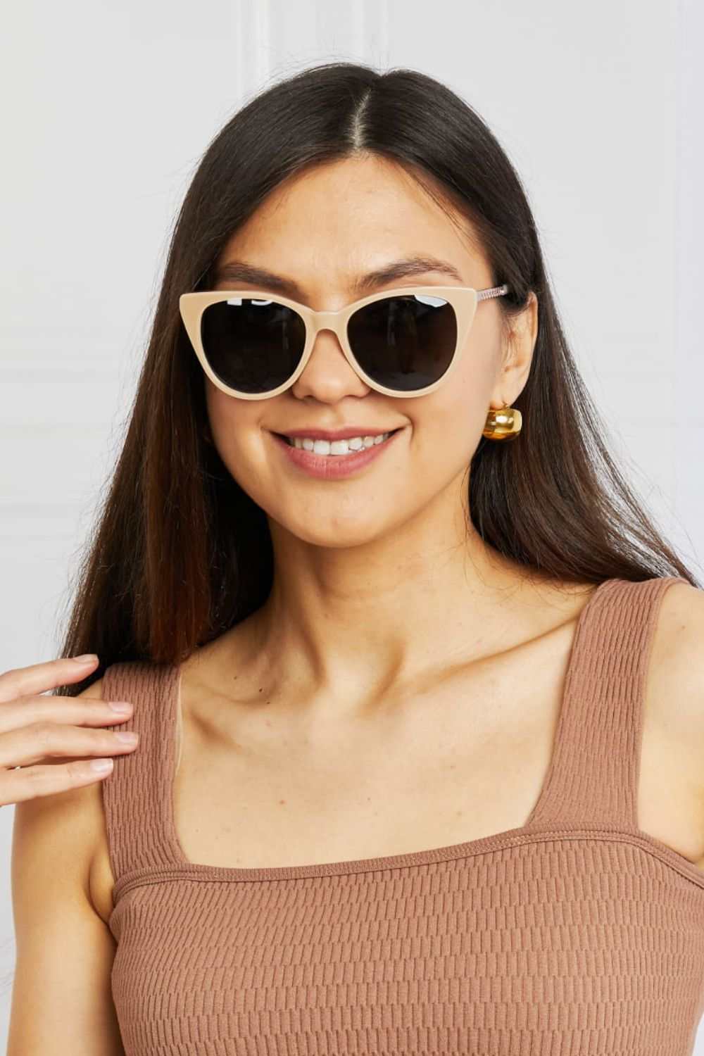Cat - Eye Acetate Frame Sunglasses - Primrose Signature Boutique