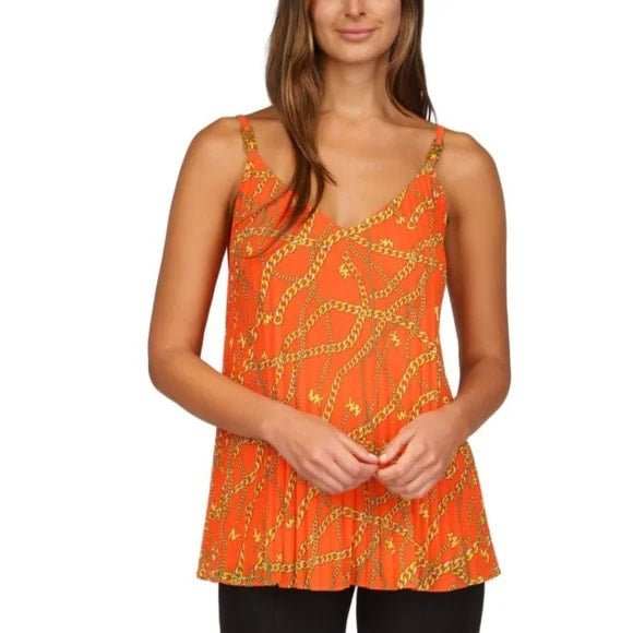 Tanktop mit Plissierung und Kette-zoom-