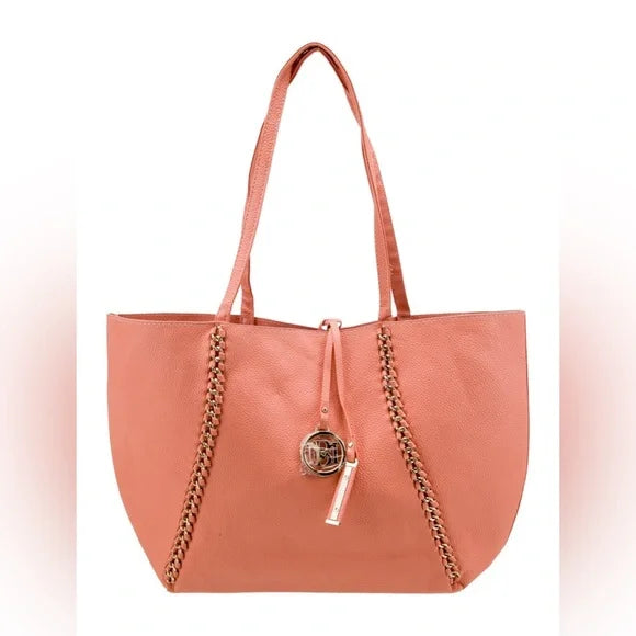 Badgley Mischka Women's Decorative Coral Chain Vegan Leather Tote