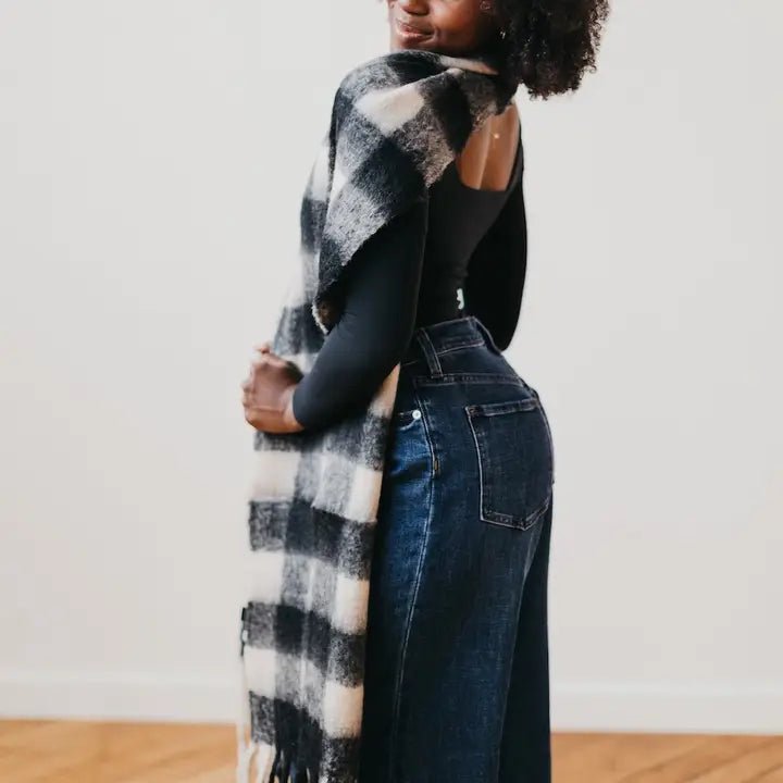 Chunky Checkered Scarf - Primrose Signature Boutique
