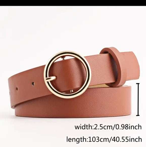 Circle Buckle Ladies Belt - Primrose Signature Boutique