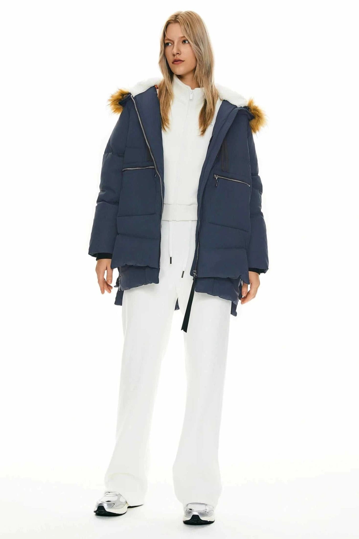 Classics Thickened Down Jacket with Faux Fur Hood - Primrose Signature Boutique