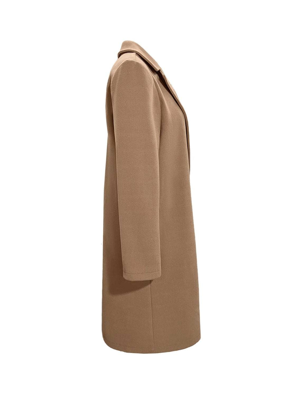 Collared Neck Button Up Long Sleeve Coat - Primrose Signature Boutique