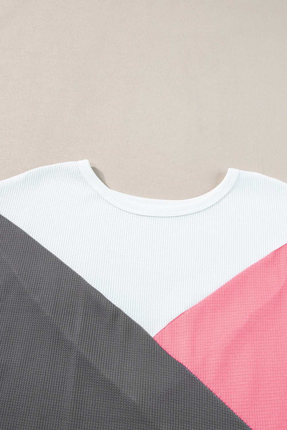 Color Block Round Neck Half Sleeve Top - Primrose Signature Boutique