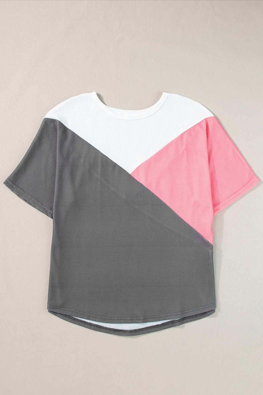 Color Block Round Neck Half Sleeve Top - Primrose Signature Boutique