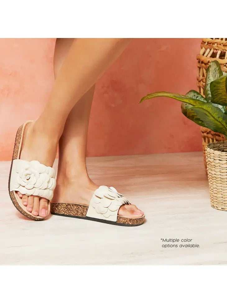 Cork Vegan Leather Sandals - Primrose Signature Boutique