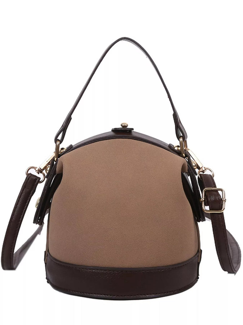 Two-Tone Bucket Crossbody Bag-zoom-