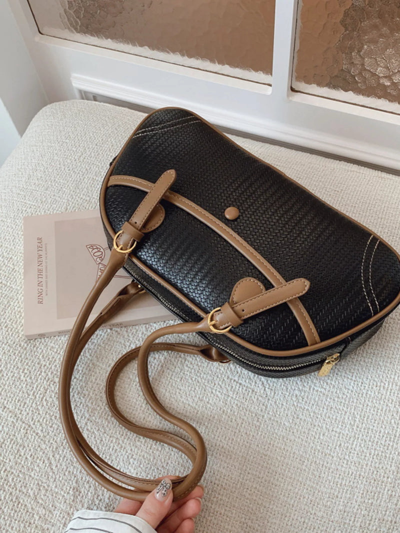 Vintage Buckle Shoulder Bag-zoom-