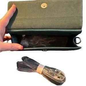 Dark Green Vegan Leather Crossbody - Primrose Signature Boutique