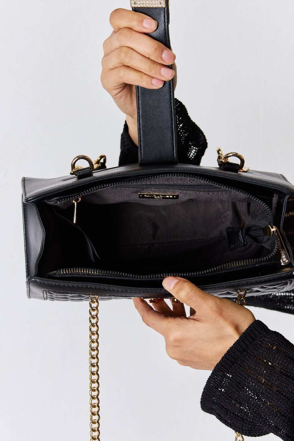 David Jones Quilted PU Leather Handbag - Primrose Signature Boutique