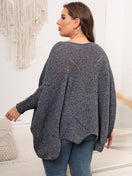 Switch Plus Size Round Neck Batwing Sleeve Sweater 2 image