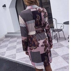 Detailed Mixed Print Dress - Primrose Signature Boutique