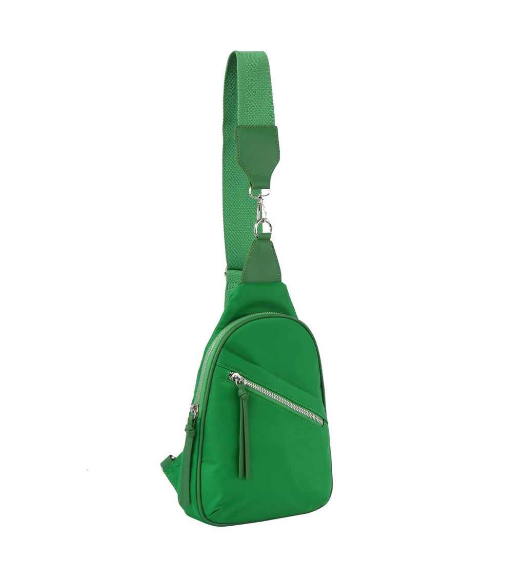 Diagonal zip front sling backpack - Primrose Signature Boutique