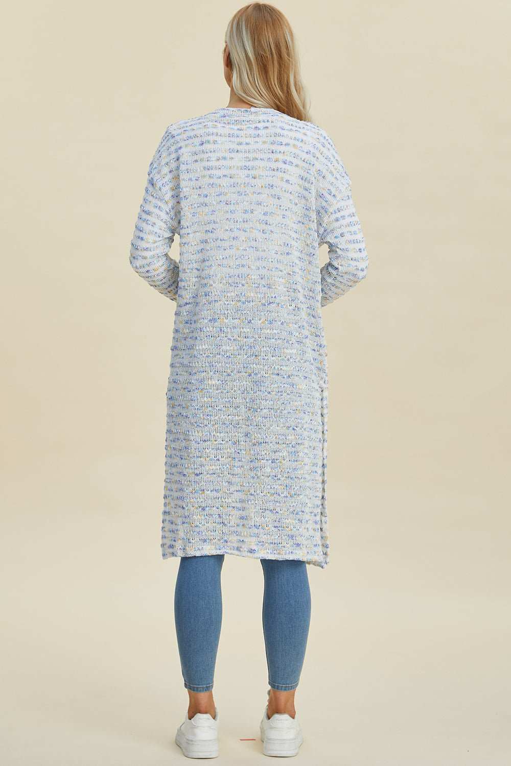 Double Take Full Size Open Front Longline Cardigan - Primrose Signature Boutique