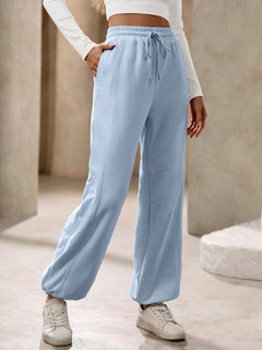 Drawstring Joggers with Pockets - Primrose Signature Boutique