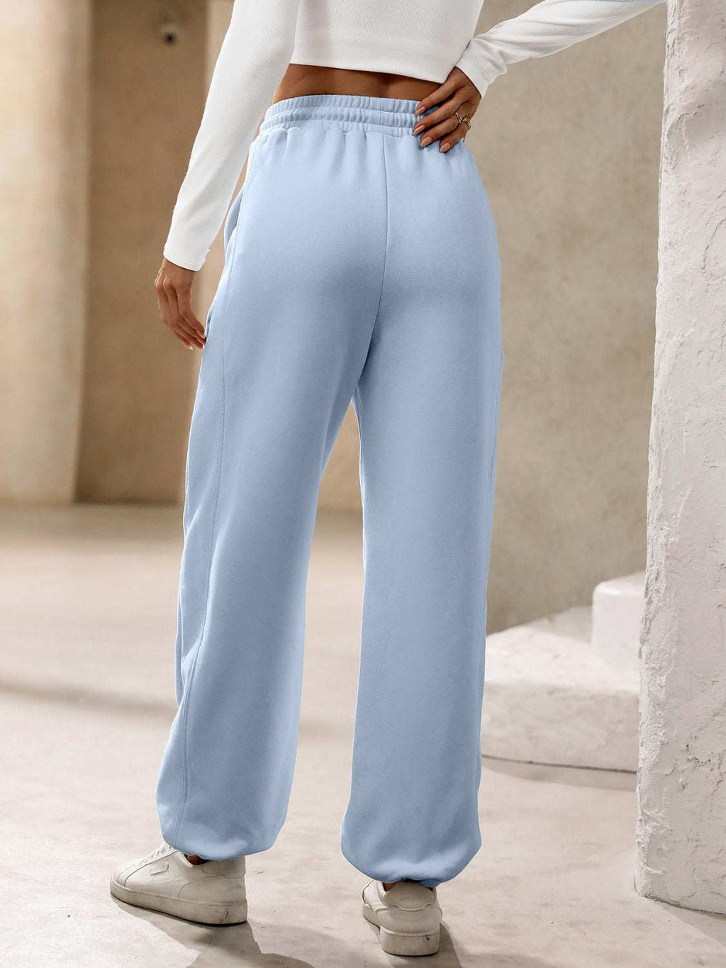 Drawstring Joggers with Pockets - Primrose Signature Boutique