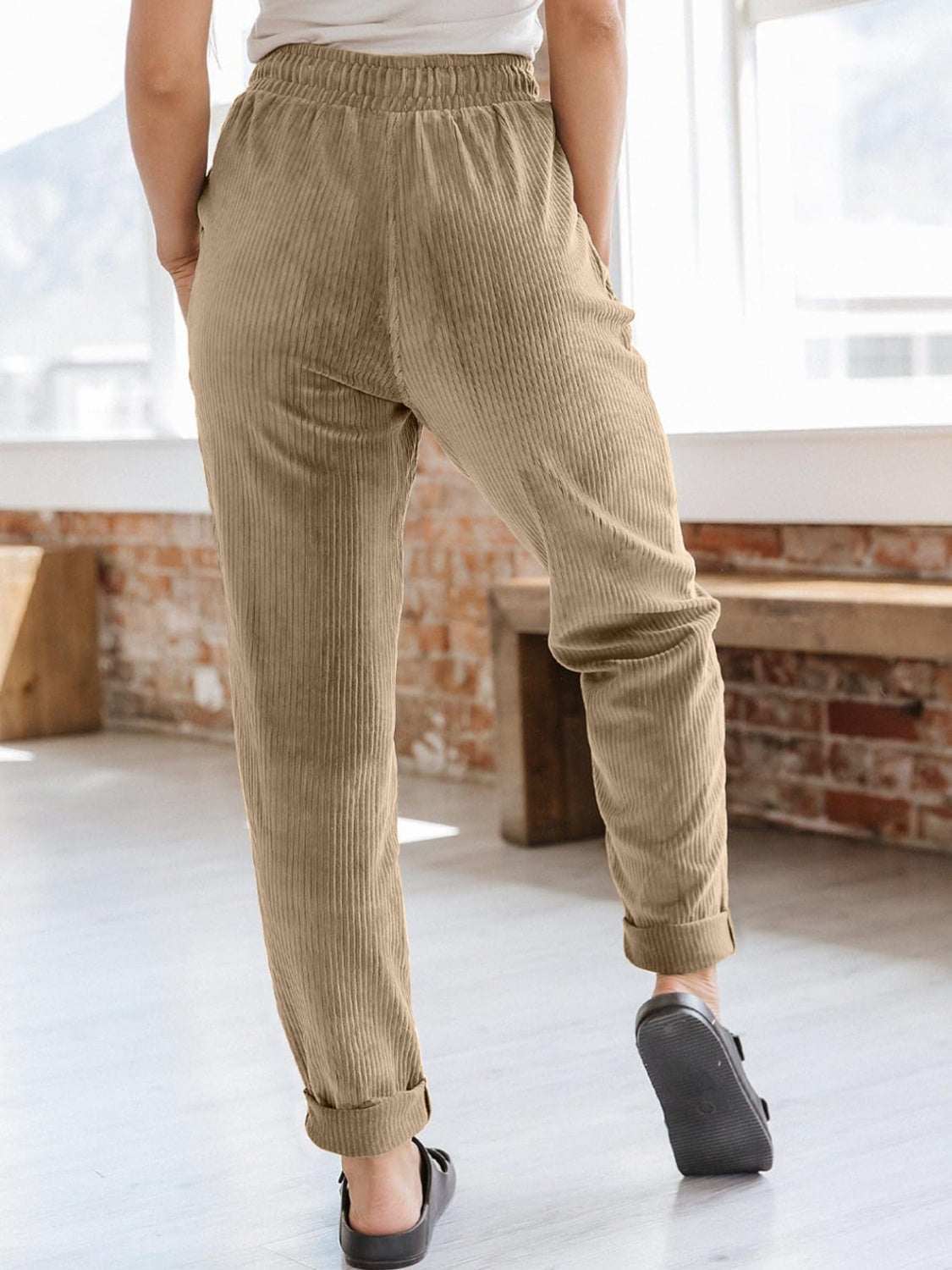 Drawstring Pants with Pockets - Primrose Signature Boutique