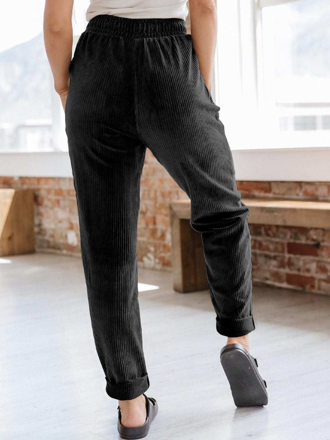 Drawstring Pants with Pockets - Primrose Signature Boutique
