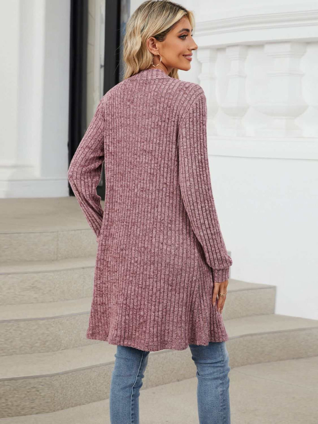 Drop Shipping Open Front Long Sleeve Cardigan - Primrose Signature Boutique
